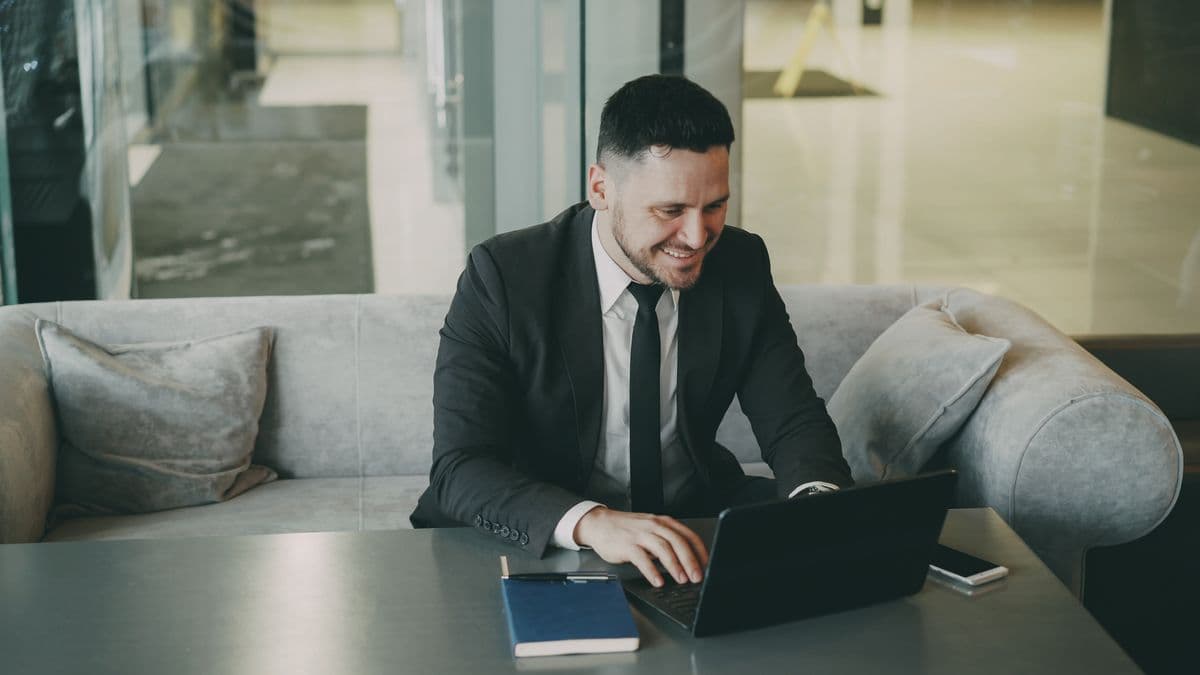 Business professional planning his next steps in a bright office